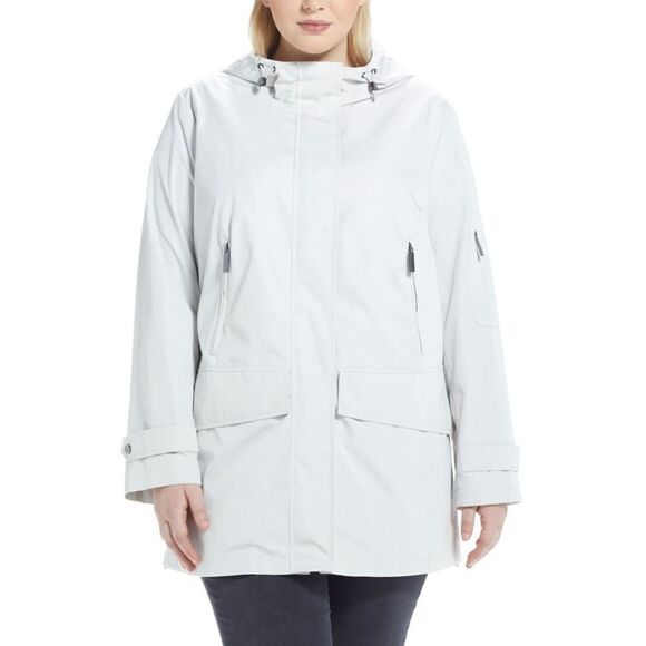 Ellen Tracy Plus Size City Jacket Water Repellent Hooded Parka NWT Size 1X - Picture 1 of 16
